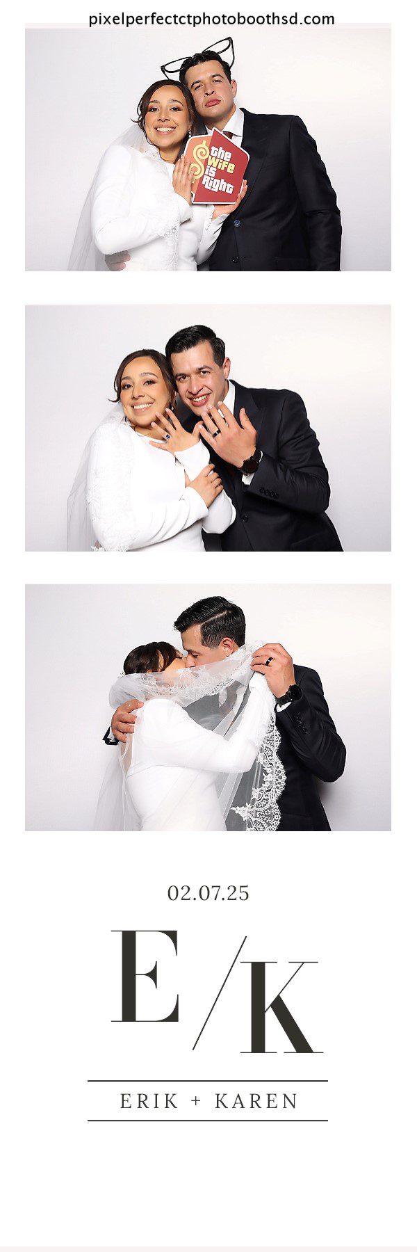 Wedding photo booth couple