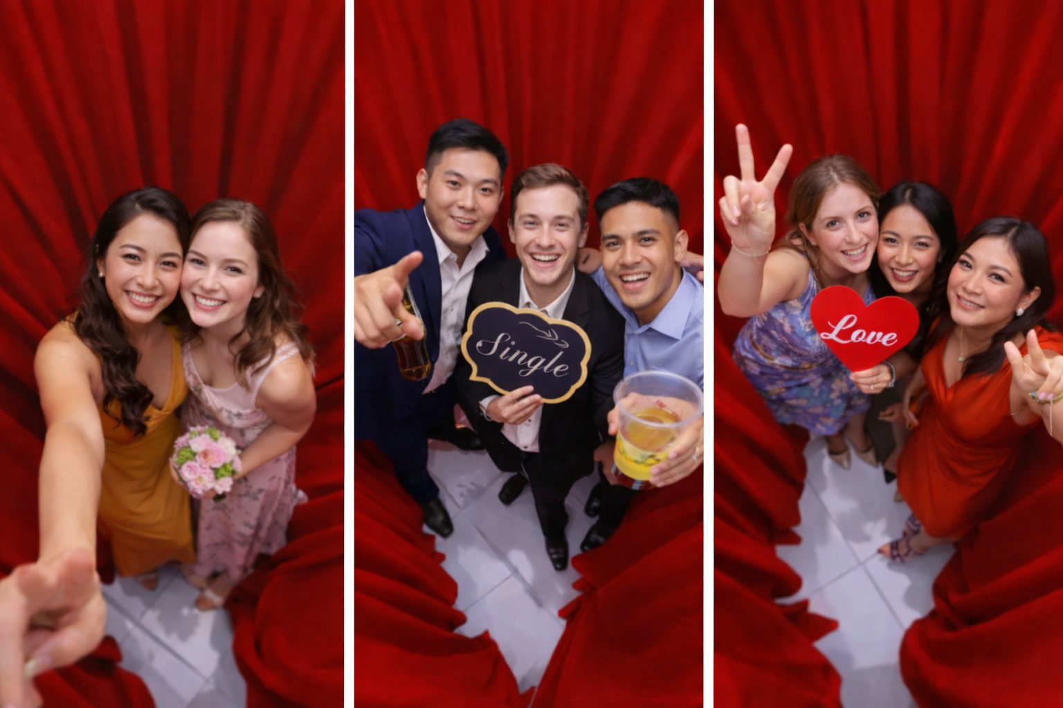 high angle photo booth